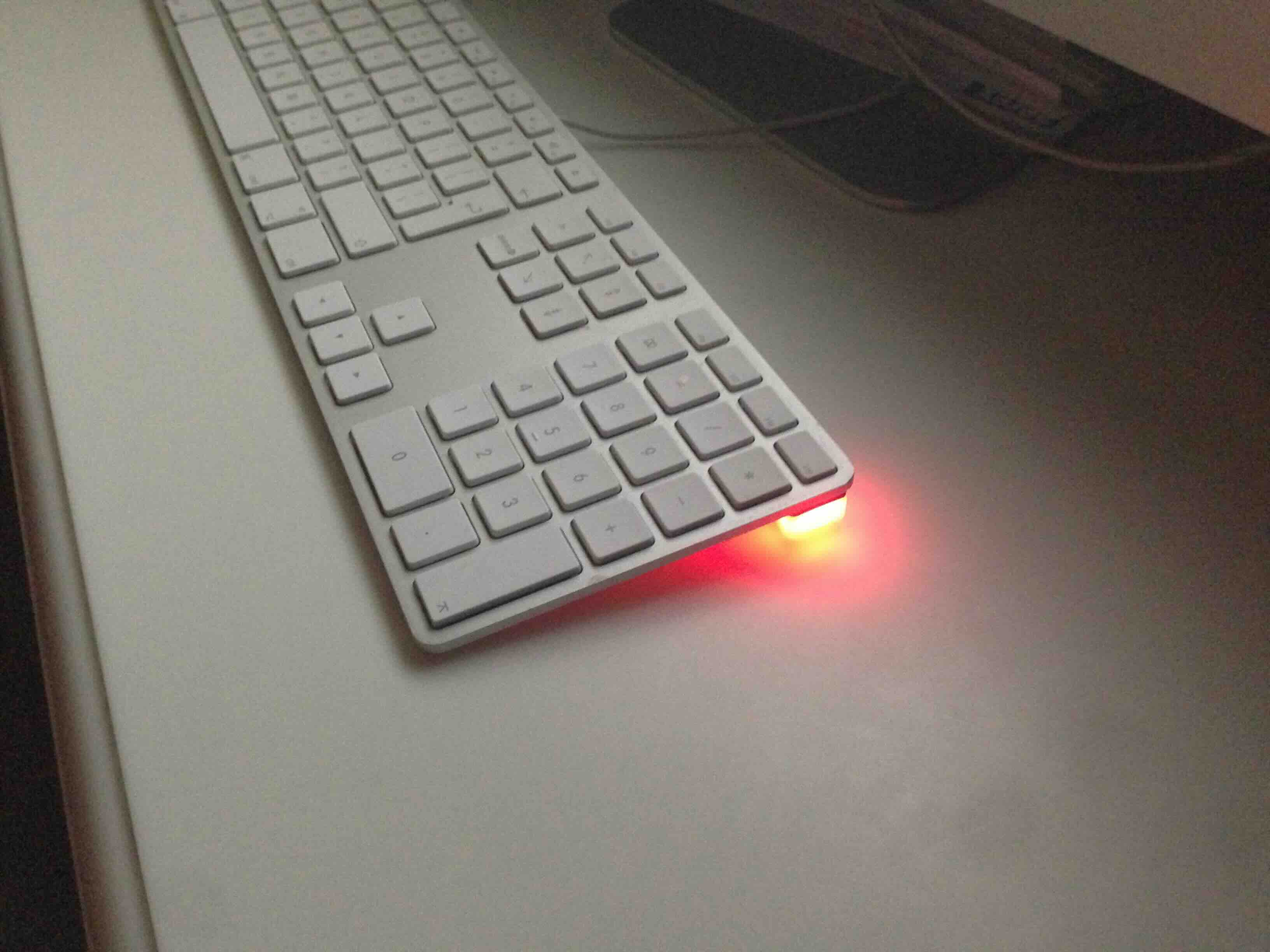 Glowing red: at work